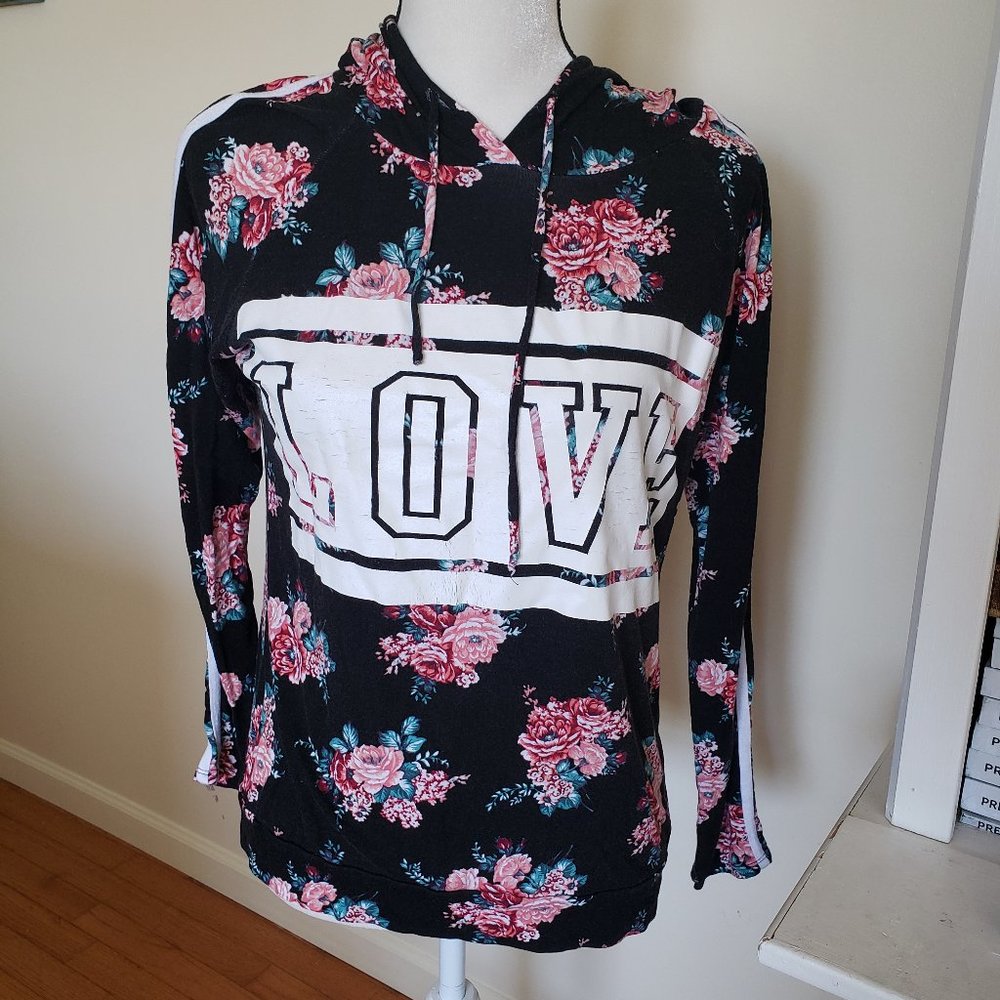 Free Kisses Floral LOVE Hoodie